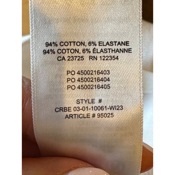 Aritzia TNA Tee Women XS White Ribbed‎ Knit Crew Neck Short Sleeve Baby Tee Crop - Picture 13 of 13